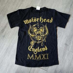 Motorhead 2011 Tour Shirt Mens Small England MMXI Snaggletooth Black Heavy Metal